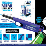 Mini Utility Torch Stick Lighter with LED Light - 12 Pieces Per Retail Ready Display 26327 TORCH BLUE