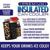 Neoprene Can and Bottle Cooler with Cigarette Pouch - 6 Pieces Per Retail Ready 26443 POLAR GEAR