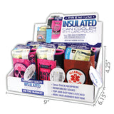Neoprene Can and Bottle Cooler with Card Pocket - 6 Pieces Per Retail Ready Display 26454 POLAR GEAR