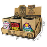 Neoprene Hemp Lined Can and Bottle Cooler - 6 Pieces Per Retail Ready Display 26459 POLAR GEAR