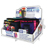 Neoprene Can and Bottle Cooler with Cigarette Pouch - 6 Pieces Per Retail Ready 26473 POLAR GEAR