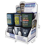 Neoprene Can and Bottle Cooler - 12 Pieces Per Retail Ready Display 26595 POLAR GEAR