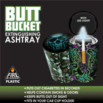 Full Print Butt Bucket Ashtray with LED Light - 6 Per Retail Ready Display 26631 SMOKEZILLA