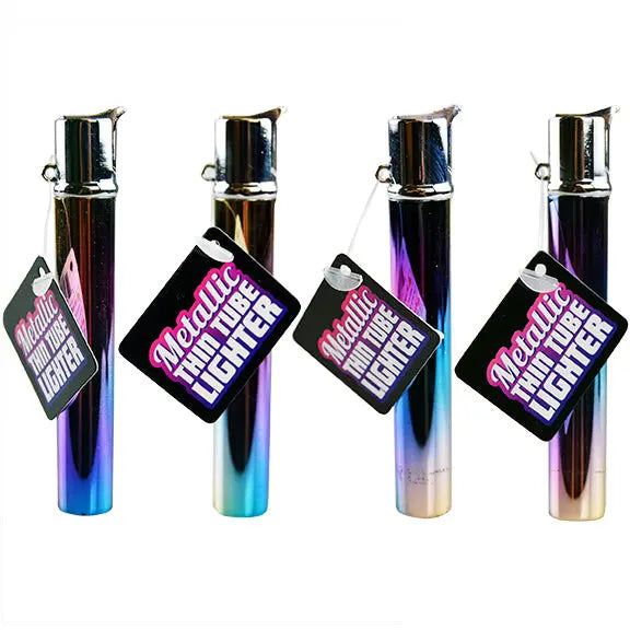 Thin Metallic Tube Lighter - 12 Pieces Per Retail Ready Display 26642 SMOKEZILLA
