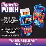 Neoprene Cigarette Pouch with Pocket - 8 Pieces Per Retail Ready Display 26663 SMOKEZILLA