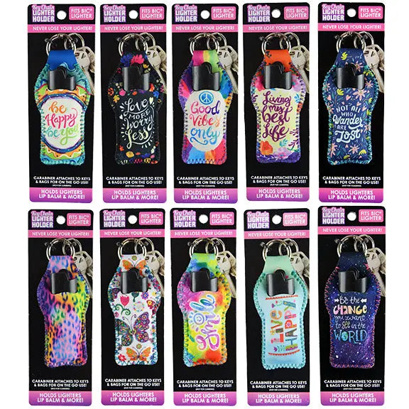 Neoprene Lighter Case Key Chain - 12 Pieces Per Retail Ready Display 26816 SMOKEZILLA