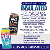 Neoprene Slim Can Cooler - 6 Pieces Per Retail Ready Display 26582 POLAR GEAR