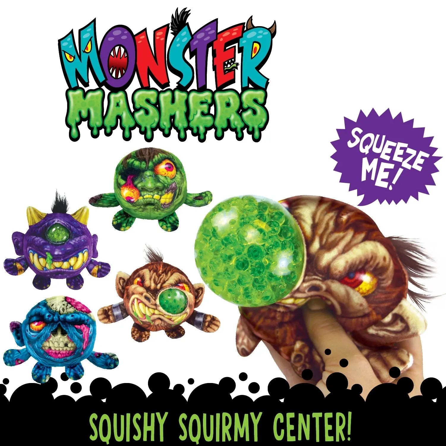 Squish and Squeeze Monster Ball - 6 Pieces Per Retail Ready Display 27802 KIPP BROTHERS