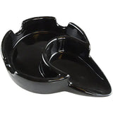 Black Ceramic Extra Large Pipe Holder Ashtray - 6 Pieces Per Retail Ready Display 28205 SMOKEZILLA
