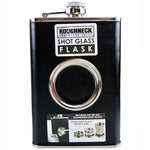 8 oz Stainless-Steel Flask with Shot Glass - 6 Pieces Per Retail Ready Display 28257 ROUGHNECK