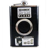 8 oz Stainless-Steel Flask with Shot Glass - 6 Pieces Per Retail Ready Display 28257 ROUGHNECK