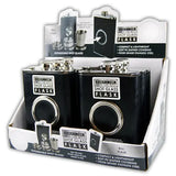 8 oz Stainless-Steel Flask with Shot Glass - 6 Pieces Per Retail Ready Display 28257 ROUGHNECK