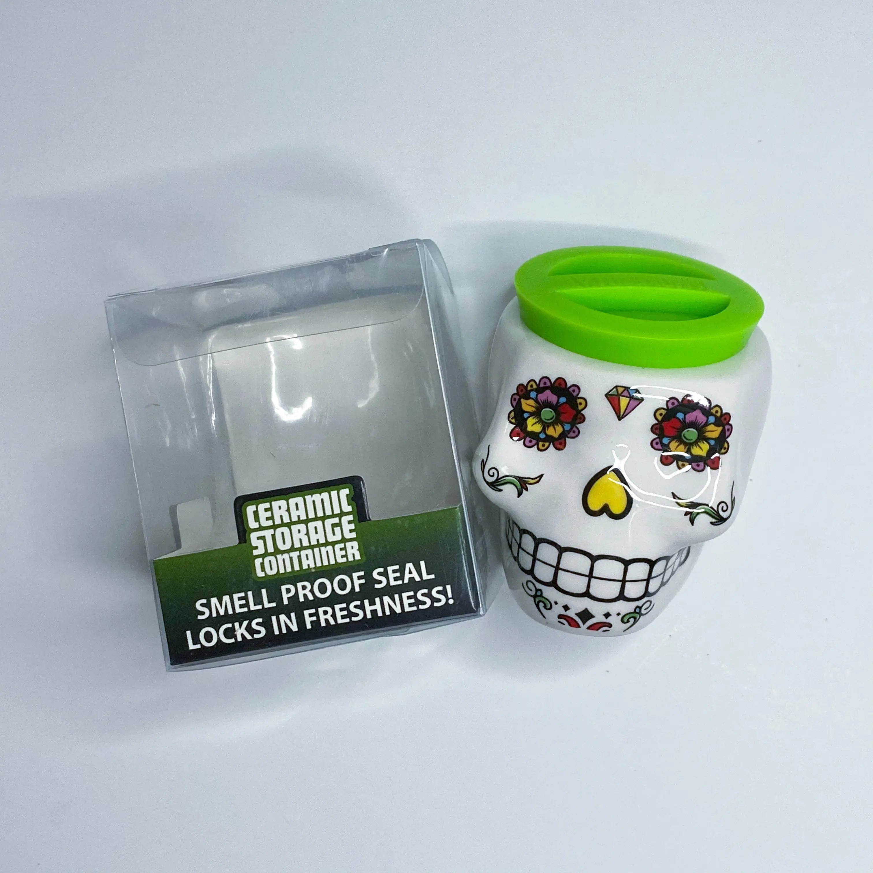 Ceramic Skull Storage Jar - 6 Pieces Per Retail Ready Display 28259 SMOKEZILLA