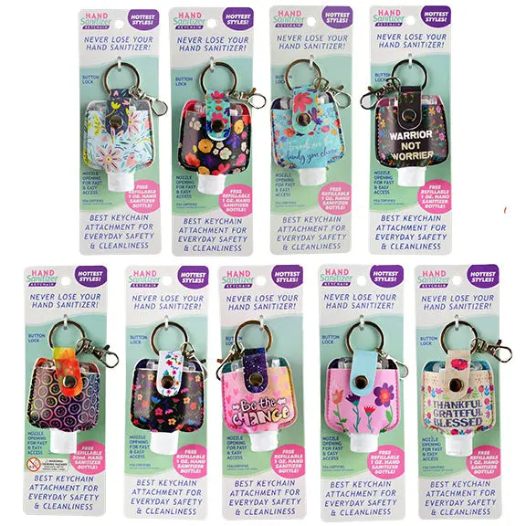 Print Hand Sanitizer Keychain 12 Pieces Per Retail Ready Display 28269 NOVELTY INC