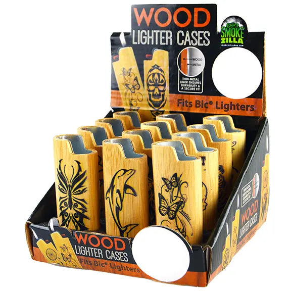Wood Lighter Case - 12 Pieces Per Retail Ready Display 28276 SMOKEZILLA