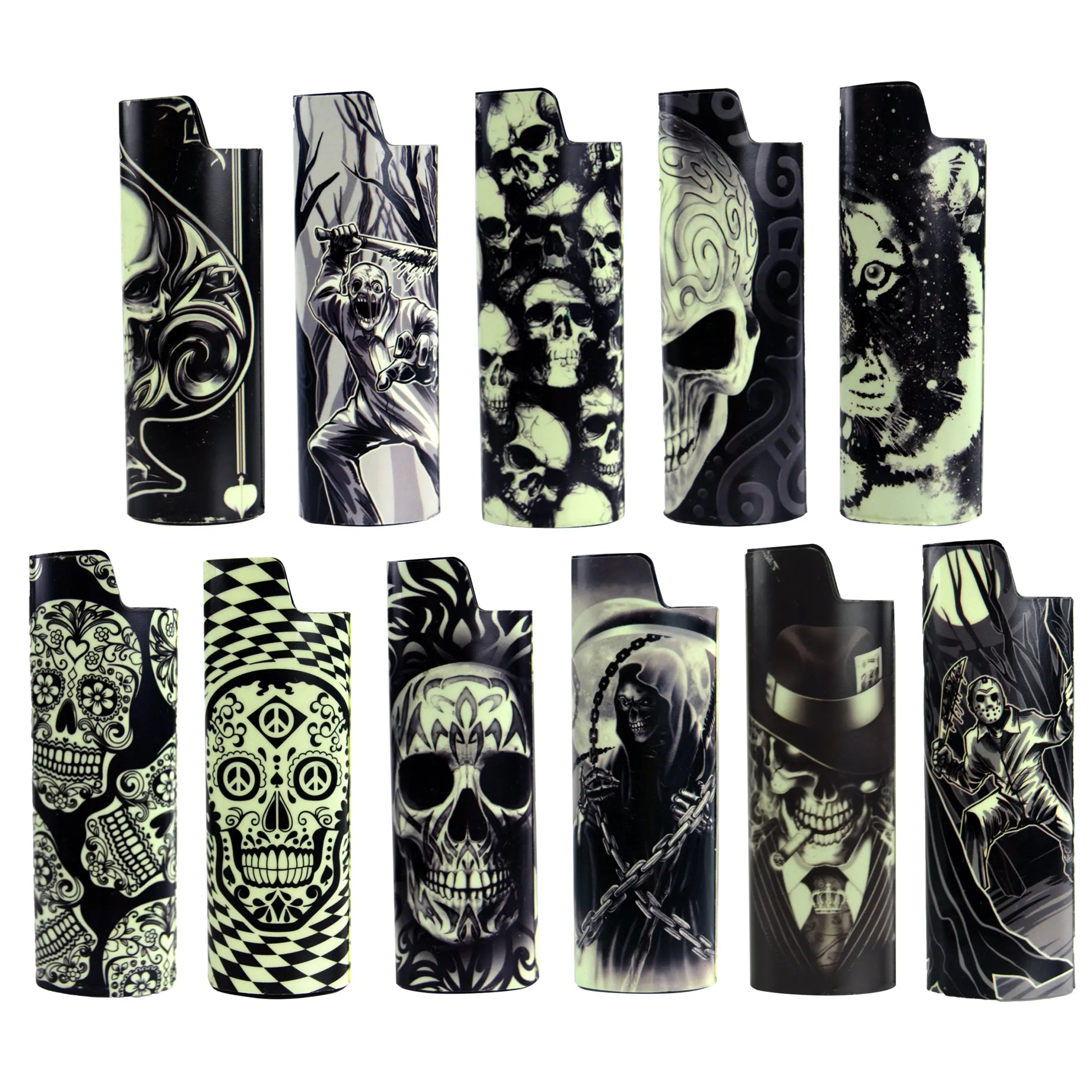 Glow in The Dark Metal Lighter Case - 12 Pieces Per Retail Ready Display 28294 SMOKEZILLA