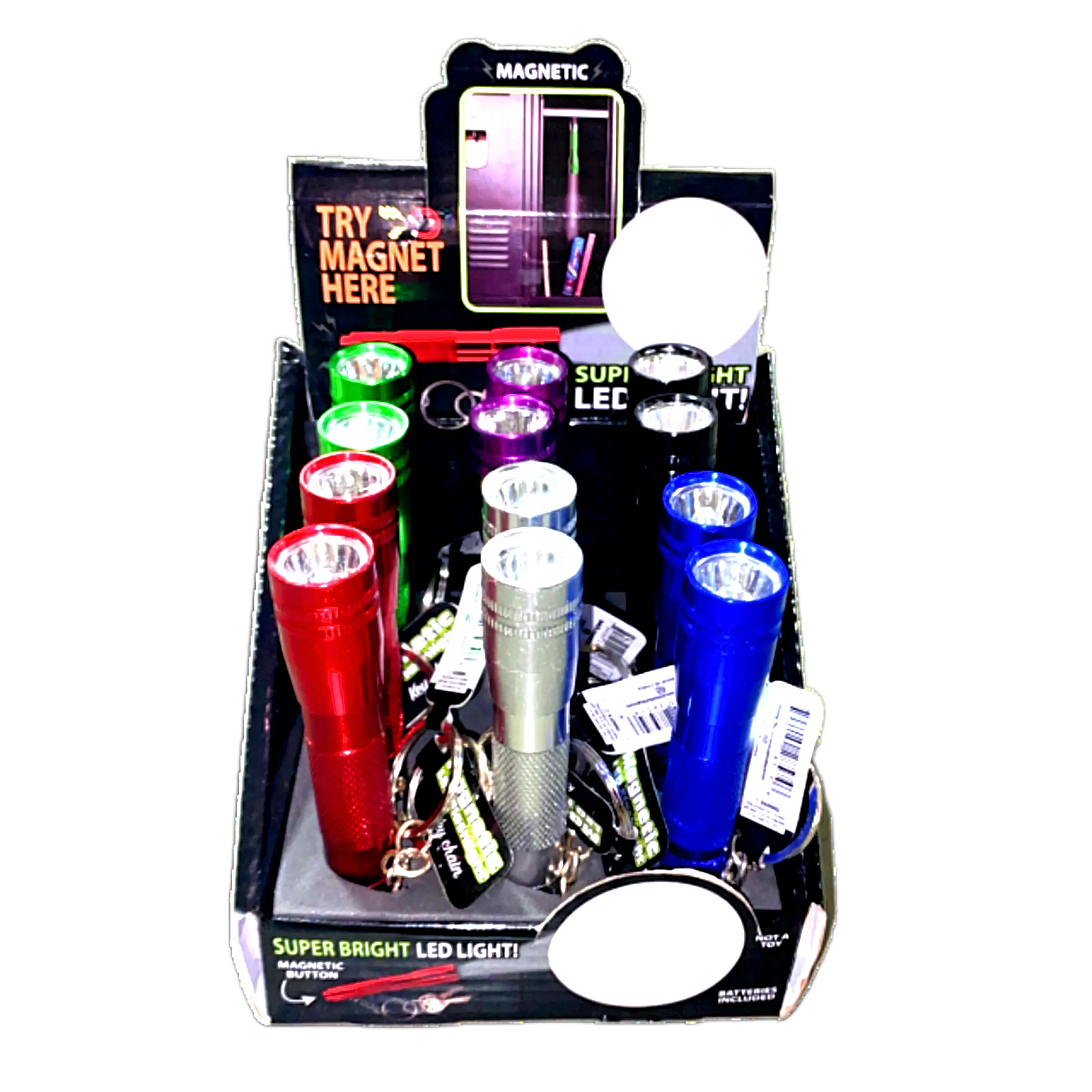 Flashlight Key Chain - 12 Pieces Per Retail Ready Display 28574 NOVELTY INC