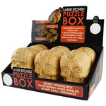Wood Skull Puzzle Storage Box - 6 Pieces Per Retail Ready Display 28905 SMOKEZILLA