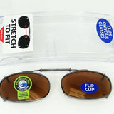 Clip On Flip Up Sunglasses with Case - 2 Pieces Per Pack 28972 DRIVER'S EDGE