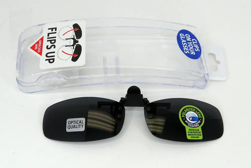 Clip On Flip Up Sunglasses with Case - 2 Pieces Per Pack 28973 DRIVER'S EDGE
