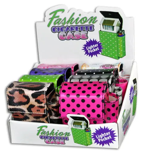 Fabric Cigarette Case with Lighter Pocket - 8 Pieces Per Retail Ready Display 29138 NOVELTY INC