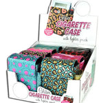 Fabric and Glitter Cigarette Case with Lighter Pouch - 8 Pieces Per Retail Ready Display 29991 NOVELTY INC