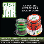 Smell Proof Glass Storage Jar with Metal Clasp - 6 Pieces Per Retail Ready Display 30012 SPICY ZILLA