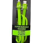 Charging Cable XL Silicone USB to Micro-USB 3FT - 6 Pieces Per Pack 40080 GADGET GEAR