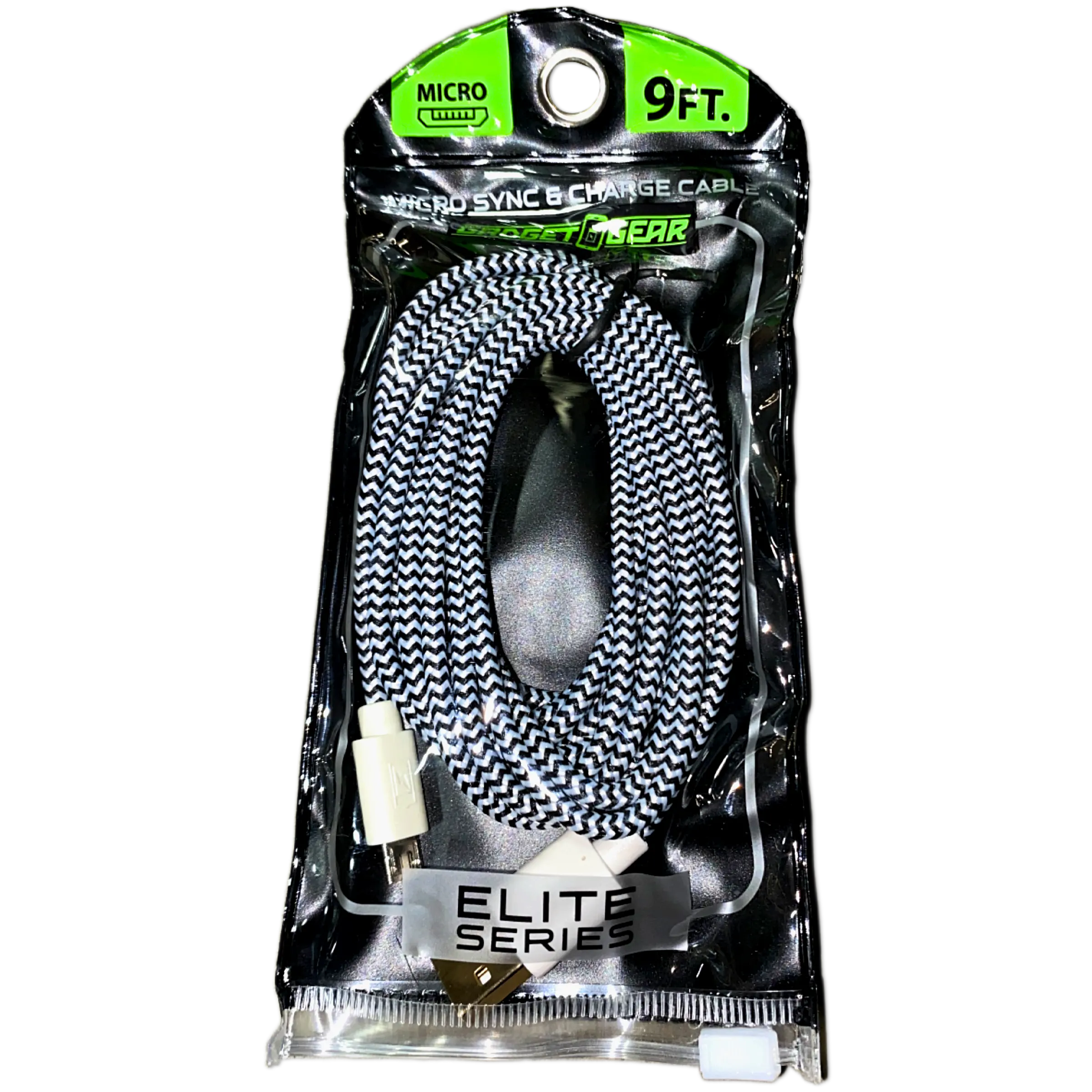 Charging Cable Cloth USB to Micro USB 9FT - 6 Pieces Per Pack 40081 GADGET GEAR