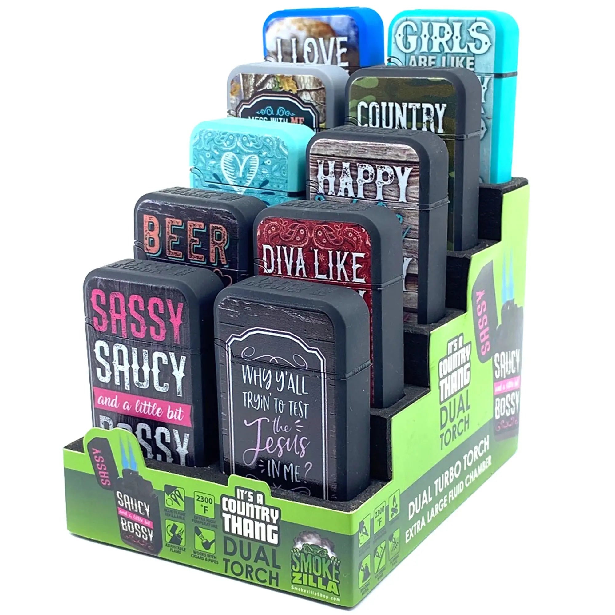 Smoking Accessories Assortment Floor Display - 161 Pieces Per Retail Ready Display 88409 SMOKEZILLA