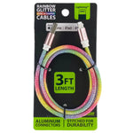 Charging Cable Rainbow USB to Lightning 3FT 2 Amp - 20 Pieces Per Pack 41317 GADGET GEAR