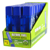 18ML Torch Blue Bulk Butane Refill - 18 Pieces Per Retail Ready Display 41394 SMOKEZILLA