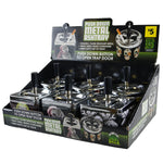 Push Down Metal Ashtray- 6 Per Retail Ready Wholesale Display 41420 SMOKEZILLA