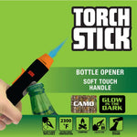 Glow in The Dark and Camo Torch Stick Lighter Assortment - 8 Pieces Per Retail Ready Display 41423 TORCH BLUE