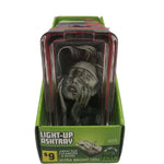 Glass Ashtray with LED Light Up Design - 4 Per Retail Ready Wholesale Display 41433 SMOKEZILLA