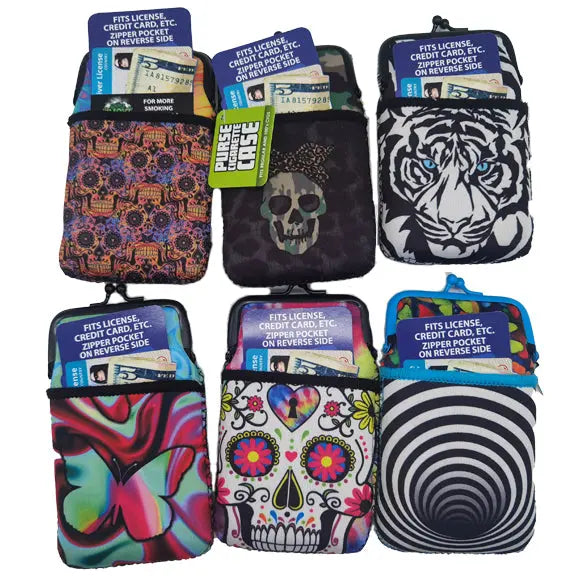 Neoprene Cigarette Pouch with Pocket - 6 Pieces Per Retail Ready Display 41489 SMOKEZILLA