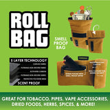 Smell Proof Canvas Roll Bag - 6 Pieces Per Retail Ready Display 41492 SMOKEZILLA
