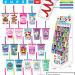 10 oz Kids Cup with Straw Assortment Floor Display - 24 Pieces Per Retail Ready Display 88212 KIPP BROTHERS