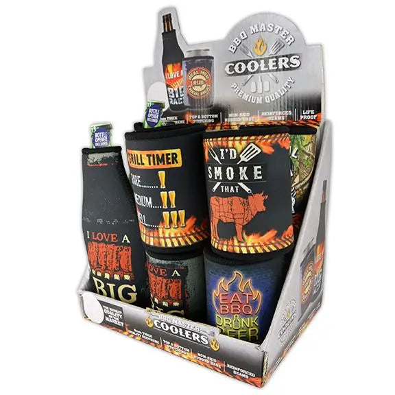Neoprene Can Cooler and Bottle Suit Grill Assortment - 11 Pieces Per Retail Ready Display 88214 POLAR GEAR