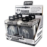 Charging Cable Roughneck Assortment 10FT 2.4 Amp - 6 Pieces Per Retail Ready Display 88296 ROUGHNECK