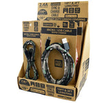 Charging Cable Camo Assortment 3FT - 12 Pieces Per Retail Ready Display 88303 GADGET GEAR
