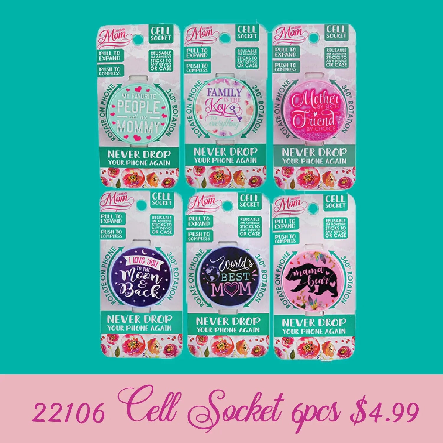 Mother's Day Celebrate Mom Assortment Floor Display - 46 Pieces Per Retail Ready Floor Display 88310 KIPP BROTHERS