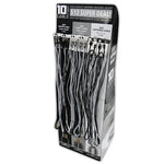 10FT Braided Sync and Charge Cable Assortment Floor Display - 24 Pieces Per Retail Ready Display 88327 GADGET GEAR