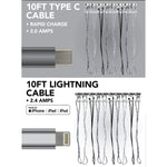 10FT Charging Cable Refill Kit Assortment - 24 Pieces Per Pack 88342 GADGET GEAR