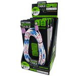 Charging Cable Pattern Assortment 10FT - 6 Pieces Per Retail Ready Display 88347 GADGET GEAR