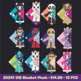 Blanket Plush Assortment Bin Floor Display - 24 Pieces Per Retail Ready Display 88366 KIPP BROTHERS