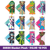 Blanket Plush Assortment Bin Floor Display - 24 Pieces Per Retail Ready Display 88366 KIPP BROTHERS