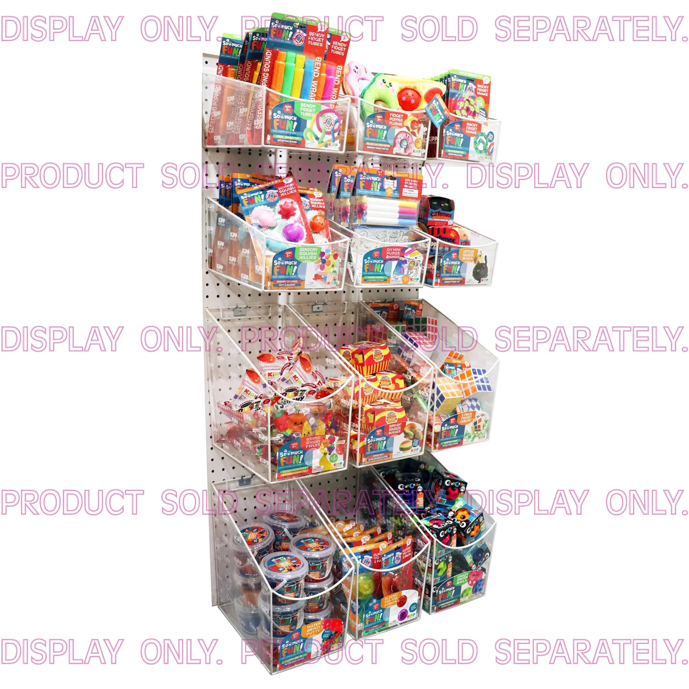 Merchandising Fixture - So Much Fun Clear Toy Bin Kit ONLY 88383 KIPP BROTHERS