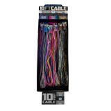 10FT Braided Sync and Charge Cable Assortment Floor Display - 36 Pieces Per Retail Ready Display 88385 NOVELTY INC