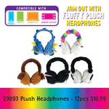 Plush Headphones W/ Pillows Floor Display 24 Pieces Per Retail Ready Display 88393 KIPP BROTHERS